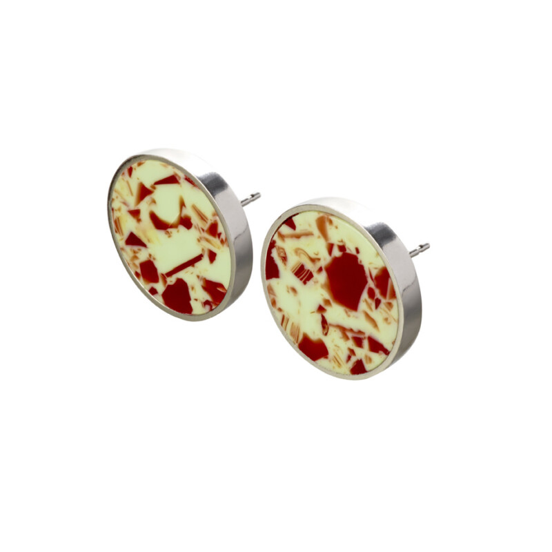 PrimaMateria-earring-disc-large-redolive